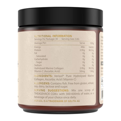 TheAgeHack CGN+ Marine Collagen + Vitamin C (90g, 30 Serves)