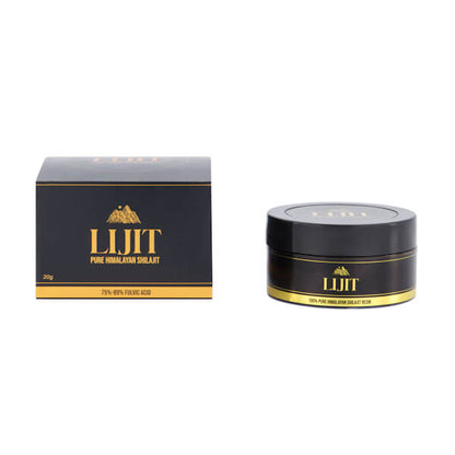 Lijit Shilajit – Original 20g Black container and packaging on a white background