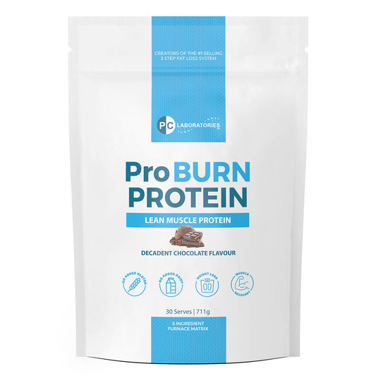 PC Laboratories ProBURN Protein package with 'Pro Burn Protein' branding on a white background