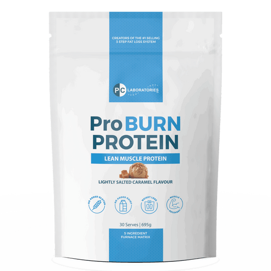 PC Laboratories ProBURN Protein – Lightly Salted Caramel (687g, 30 Serves)