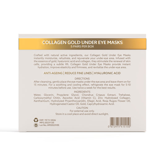 TheAgeHack Collagen Gold Under Eye Maskpackaging with text on a white background
